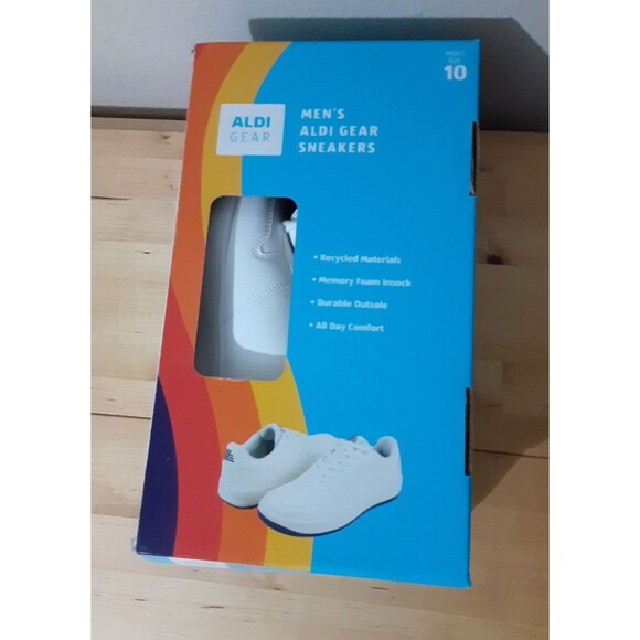 Aldi | Shoes | Aldi Gear 224 Spring Mens White Sneakers Shoe Size 0 ...